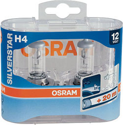 Žarnica 12v h4 60/55w px26d silverstar (2xh4) - osram